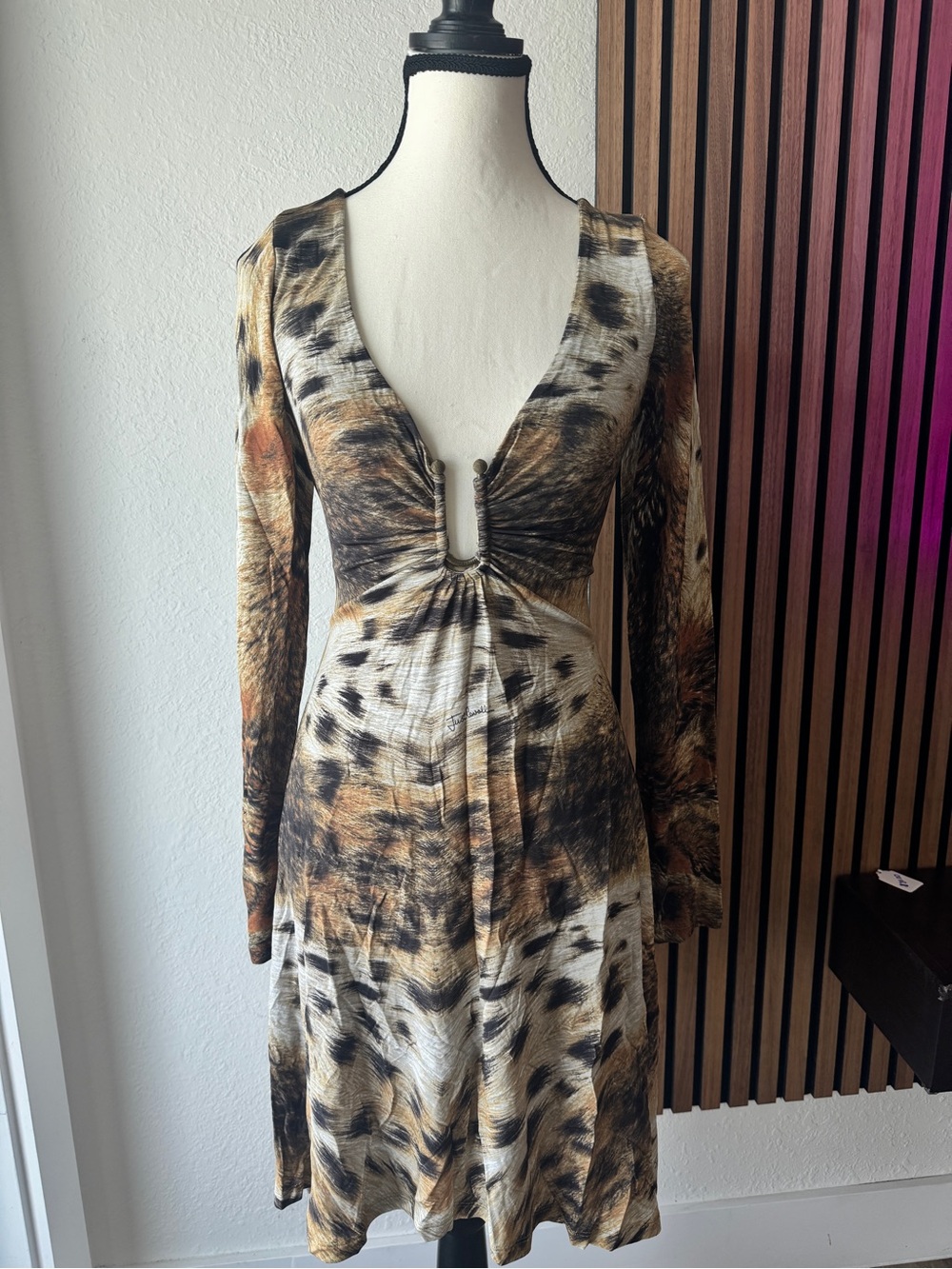 2000s Robert Cavalli Leopard Dress
